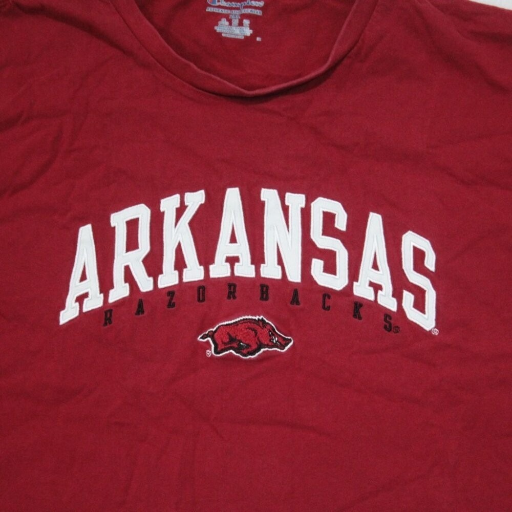 Champion Men Red Shirt Arkansas Razorbacks Short Sleeve Size XXL - Picture 6 of 8